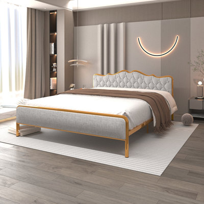 Leather Wingback Bed