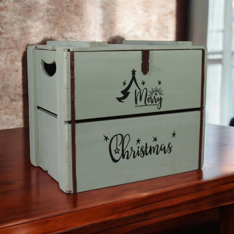 Anatilde Handmade Wooden Decorative Box, Green