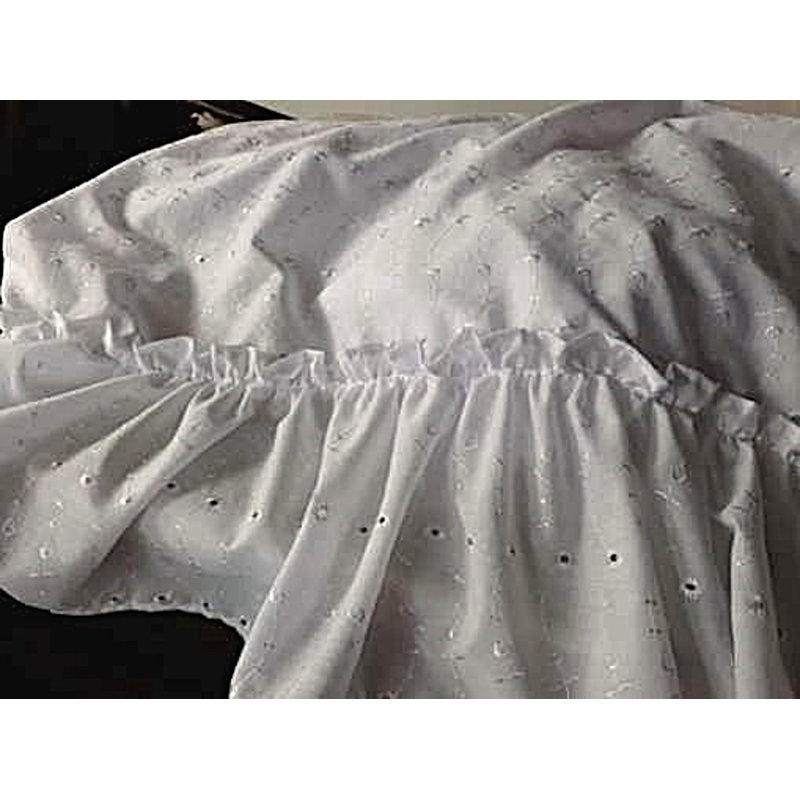 Auvent de couleur unie en mélange de coton, Œillet blanc, Simple