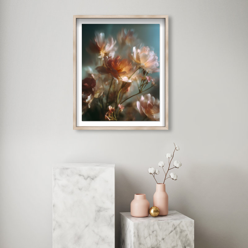 Mystic Meadow Framed Graphic Art, 46.5"H x 37.5"W, Natural Oak Shadowbox
