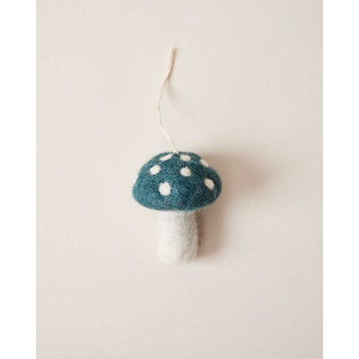 Farmhouse Pottery Felted Festive 4" Mushroom Decor