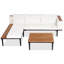 Ensemble de meubles de patio de luxe avec coussins amovibles et table basse