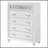 Randall White 5-drawers Chest