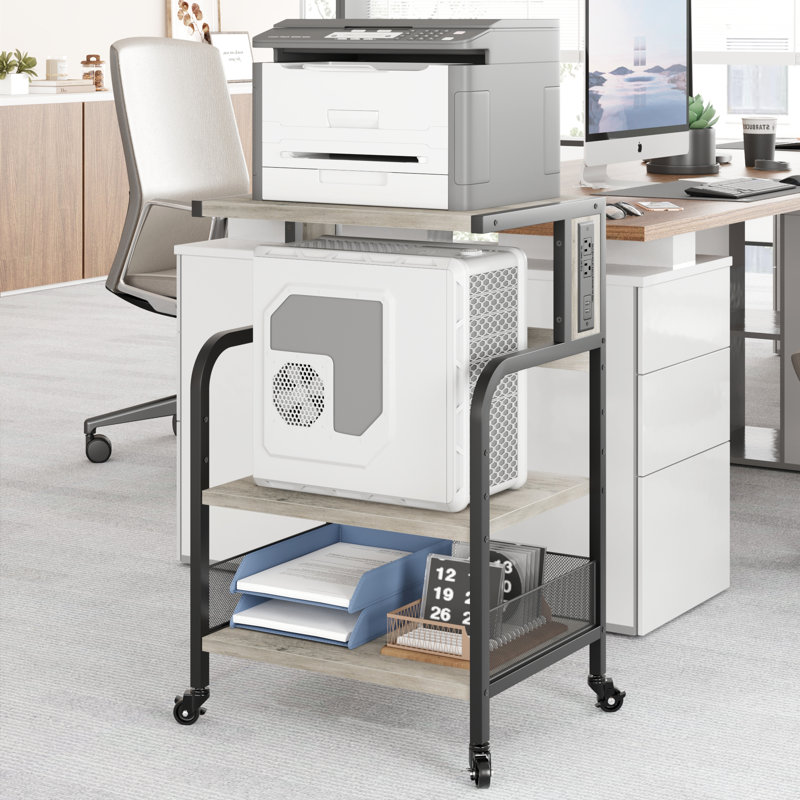 31.4'' H x 20.4'' W Printer Stand, Gray