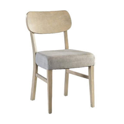 Kene Dining Side Chair Set Of 2, Contour Back, Tapered Legs, Gray Fabric -  Benjara, BM321120