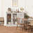 Kitchen Sideboard Cabinet, 43" Coffee Bar Cabinet With 3 Drawers And Doors-709239658