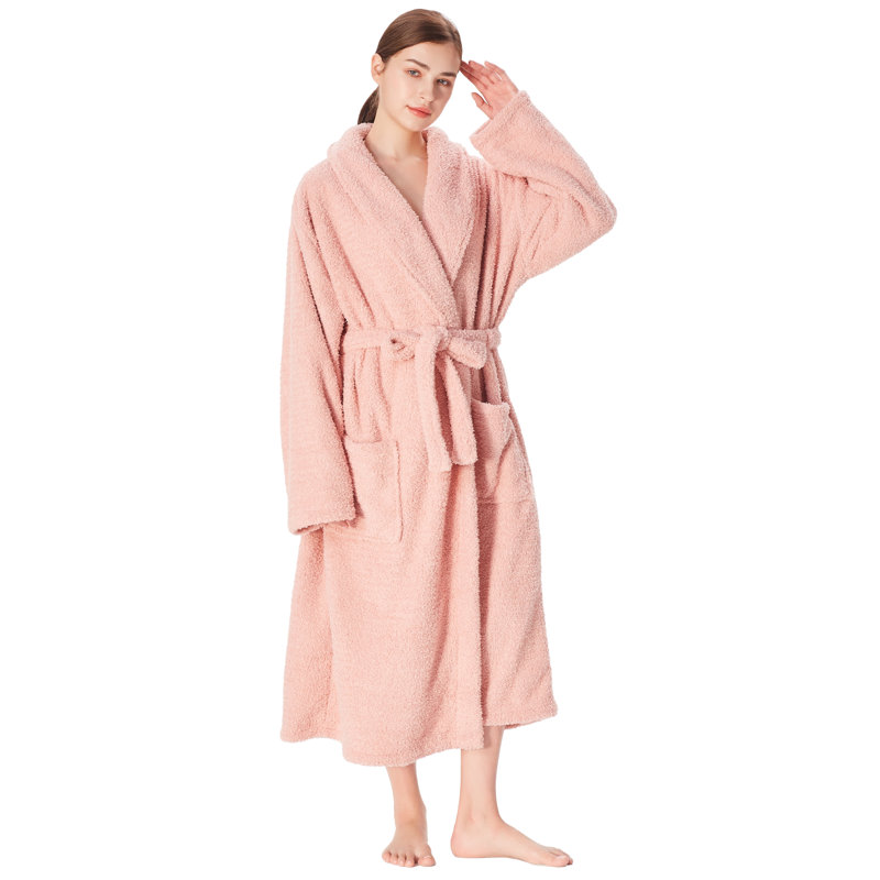  Peignoir de cheville avec poches, L, Rose