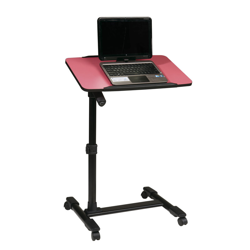 Chariot pour ordinateur portable réglable, Rose