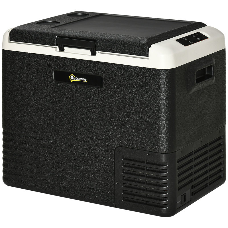 Outsunny 50L Car Refrigerator Portable Compressor Fridge Grey/Black