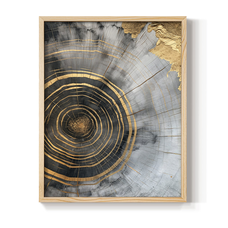 Série ABSTRACT CCLVII, reproduction encadrée - bois massif, H 15 po x l 12 po