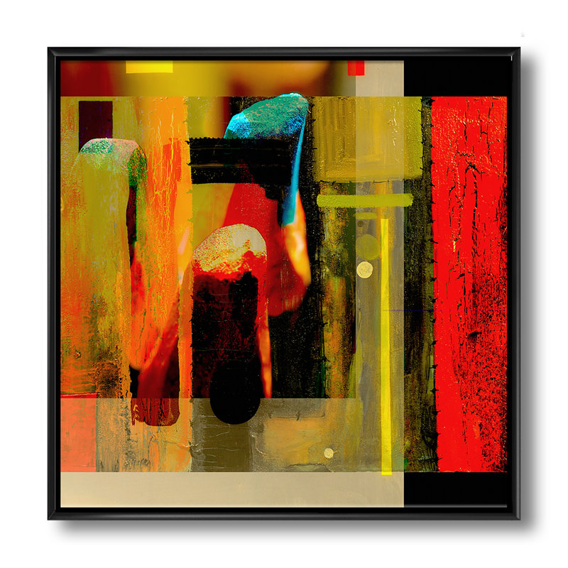 «Cubistic Manifestation», reproduction d'art sur toile, Toile avec cadre noir, H 30 po x l 30 po x P 1 po