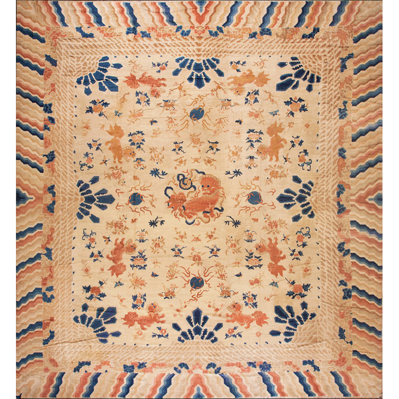 Hand Knotted Wool Area Rug