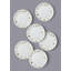 Ensemble de grandes assiettes élégantes (6 pièces), 100% porcelaine, 10,6 x 10,6 x 0,8 pouces | Va au lave-vaisselle, parfait pour les réceptions et l'utilisation quotidienne | Conception durable et élégante pour toutes les occasions