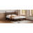 Walnut Finish Queen Size Bed, Gourd Shaped Headboard, Retro Platform Style Bed With Style, Platform, Durability