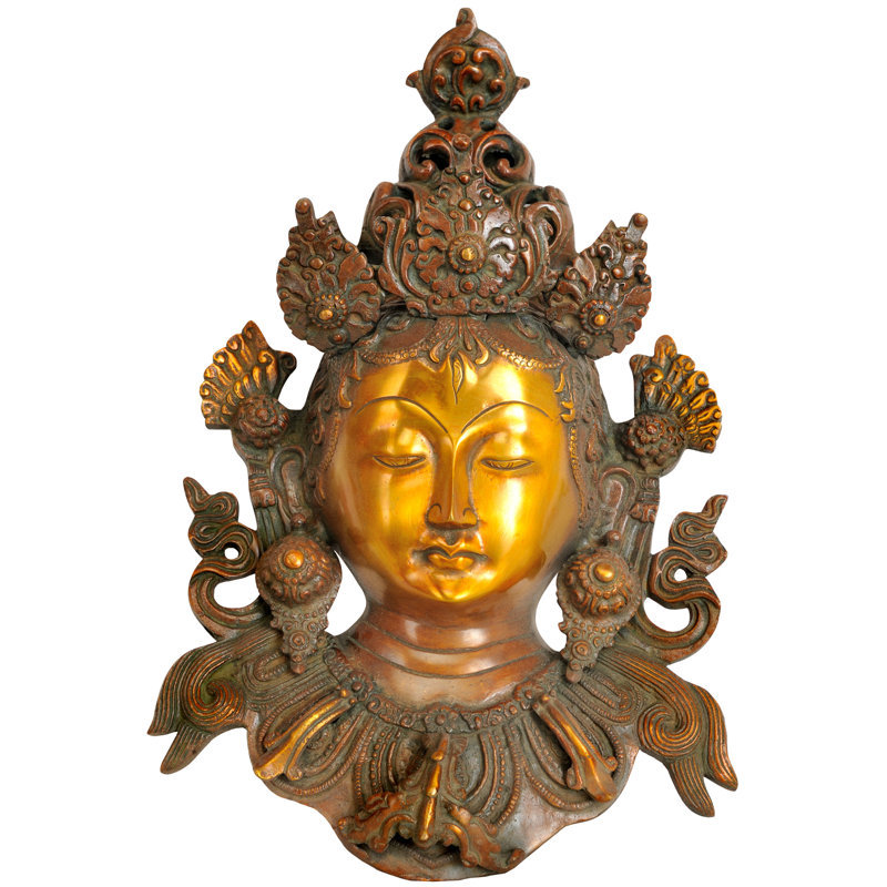 Masque de déesse déesse Tara (divinité bouddhiste tibétaine)