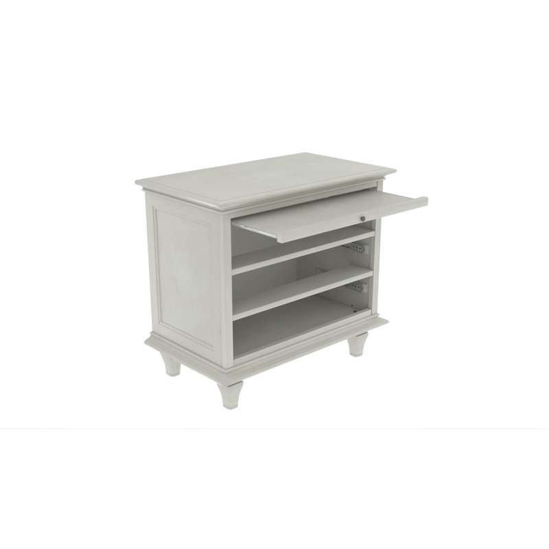 Arthelia Traditional 3 - Drawer Nightstand with Built-in Charging Station and Pull-out Shelf (Set of 2)