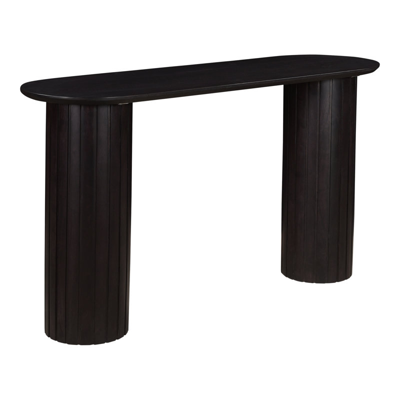 Console en bois massif 54 po Daley, Noir