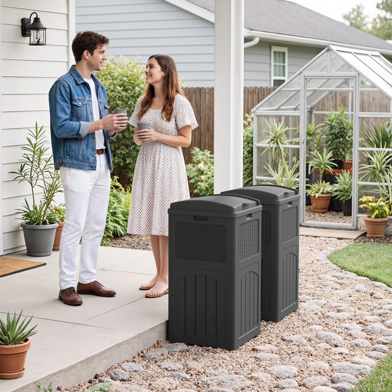 Ensemble de 2 poubelles 35 gallons, Gris