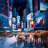 Times Square Perspective - Car Bedroom Framed Canvas Decor