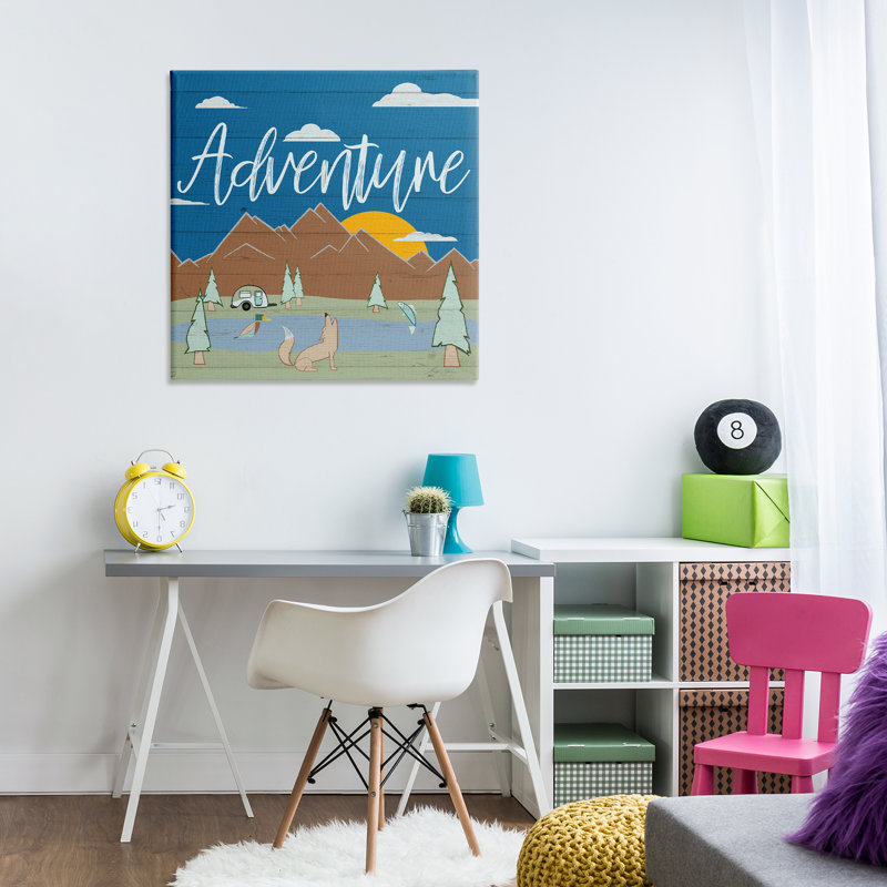 «Rustic Adventure Landscape», toile par Hugo Edwins, H 30 po x l 30 po