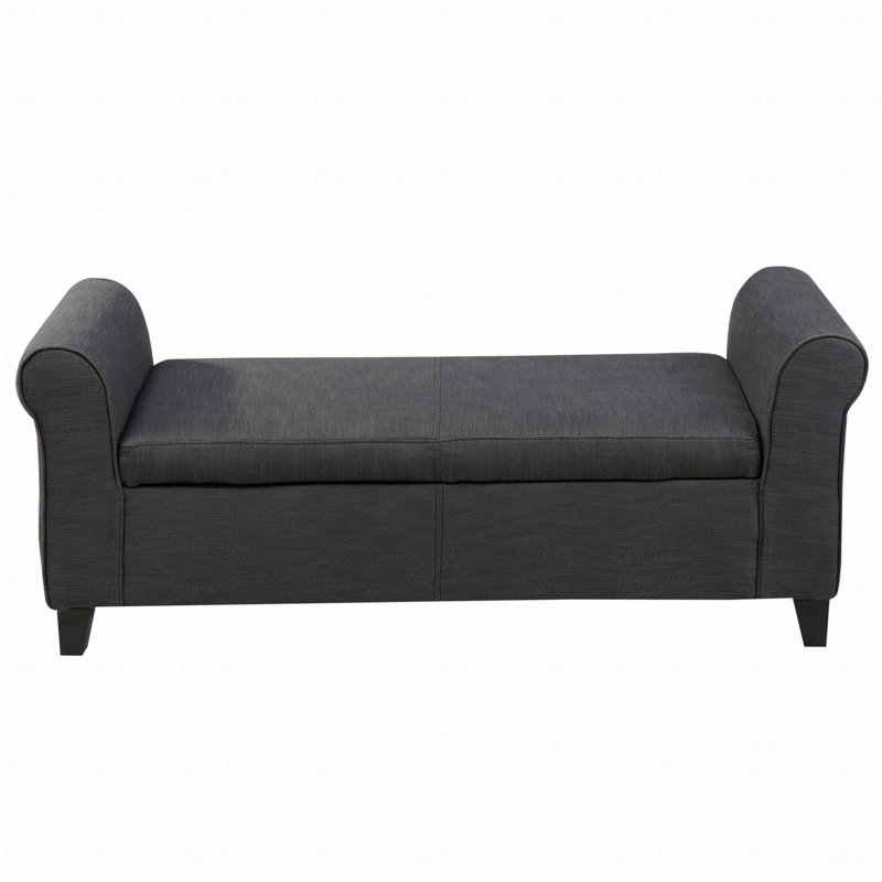 Armed Storage Bench, Gray