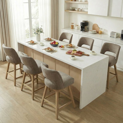 27.1" High Swivel Bar Stools (Set Of 6)