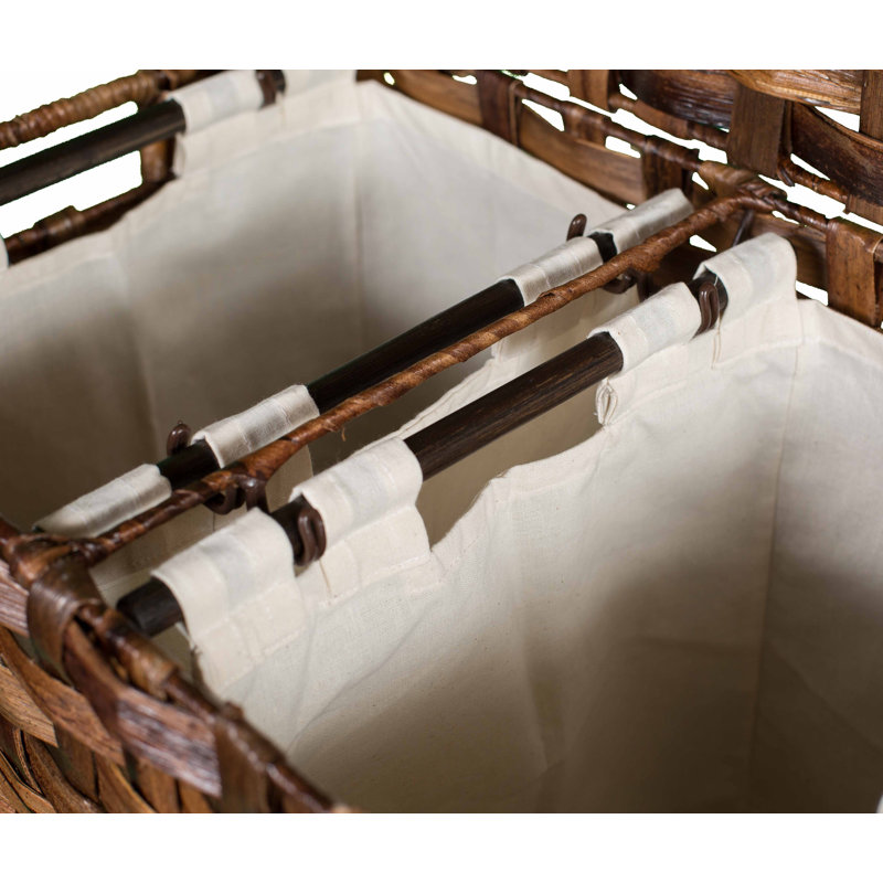 Trieur de linge divisé à tissage plat
