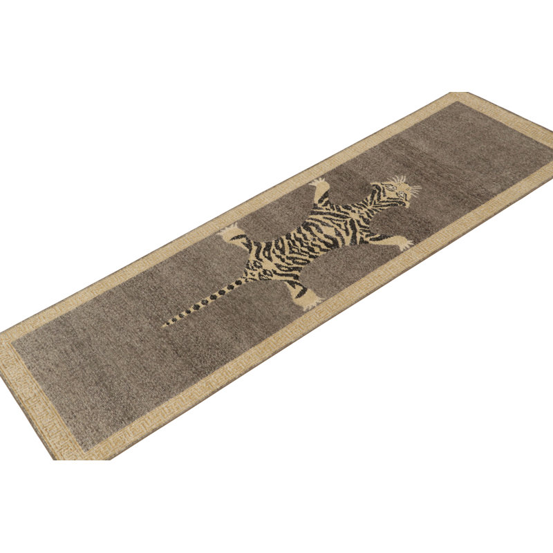 One-of-a-Kind 3' X 9'10" Hand Knotted Area Rug
