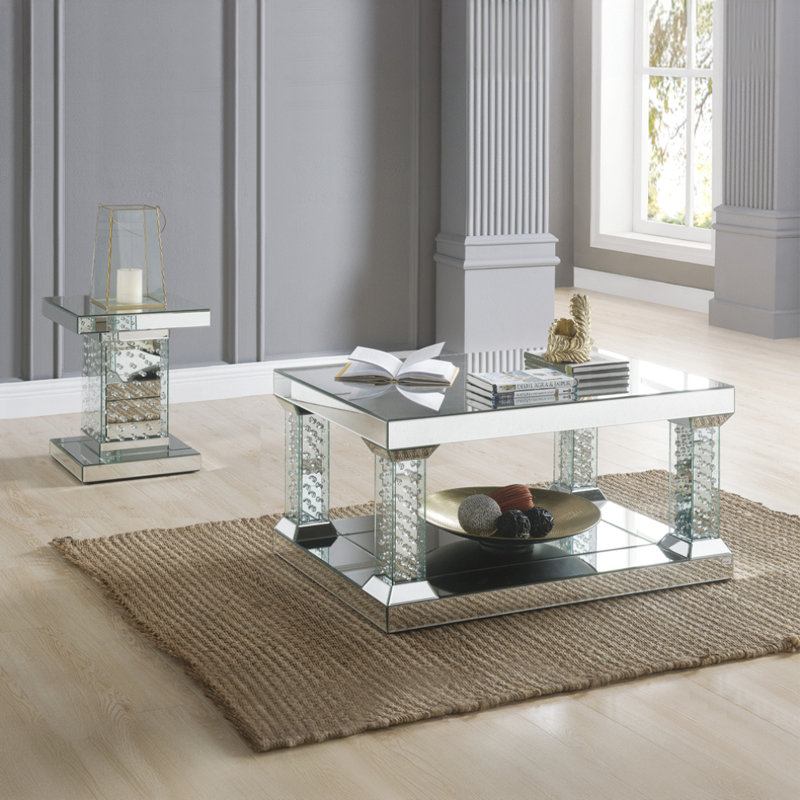 Table de bout en bloc Choe, H 20 po x l 16 po x P 16 po