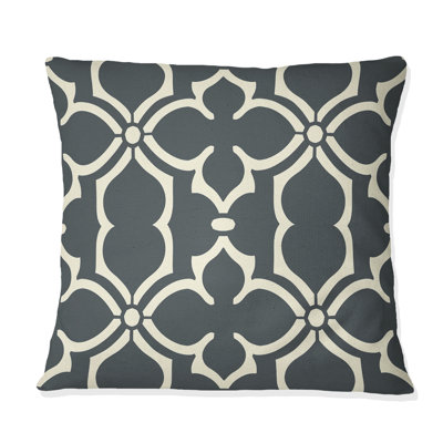 Coussin Beige Modern Trellis III - Modern