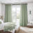 Cotton Linen Blended Light Filtering Curtain,Back Tab Hooks  Drapes (Set of 2,With Hooks)-49156120-49156133