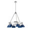 Felda 6 - Light Steel Dimmable Cone Chandelier-99998919-99998924