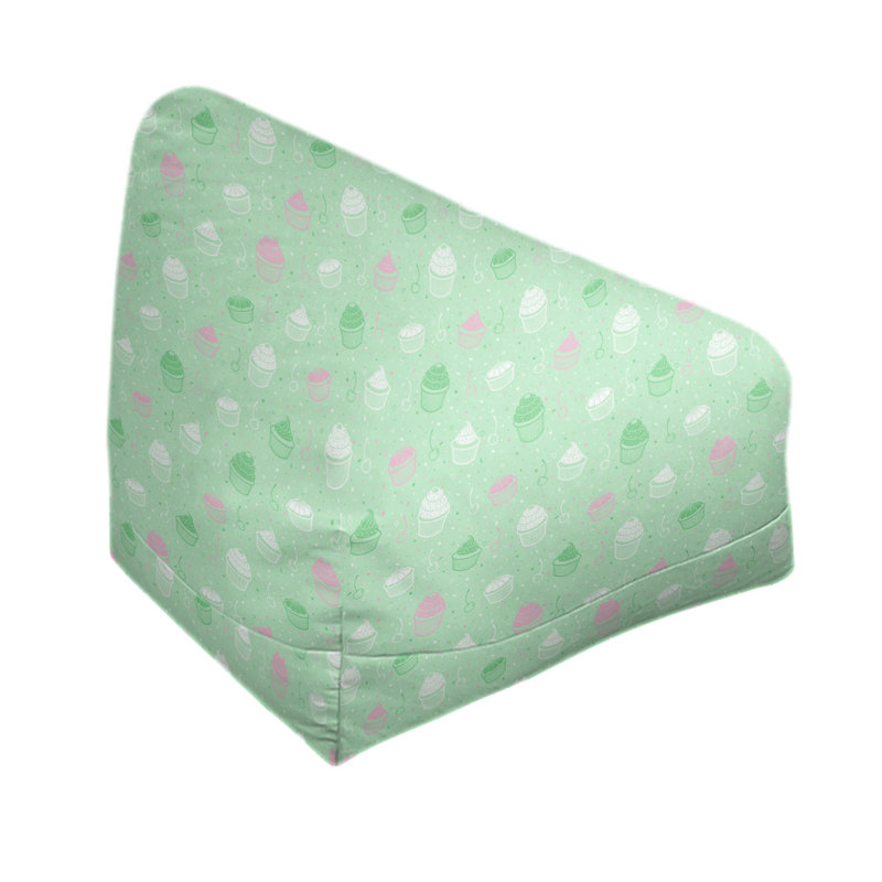 Leffel Bean Bag Chair & Lounger, 86" H x 2" W x 43" D, No Fill, Green/Pink