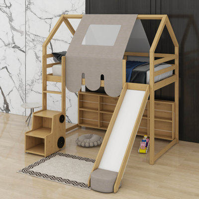 Twin Loft Bed With A Tent