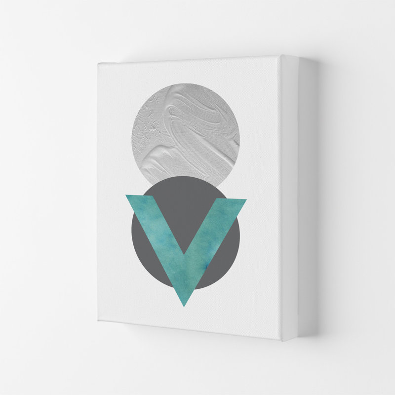 Marble Teal And Silver 1 by Pixy Paper - Print, Wrapped Canvas, 59.4cm H x 42cm W x 4cm D