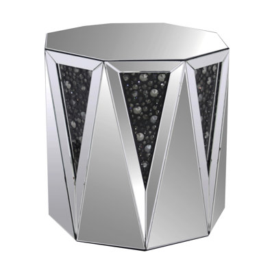 Orwen Mirrored Glass Top End Table