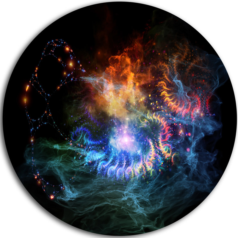 « flamme lights of network », reproduction d’impression sur métal, H 38 po x l 38 po x P 1 po
