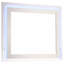 Miroir de commode à DEL Sok, finition blanche ultrabrillante, rectangulaire