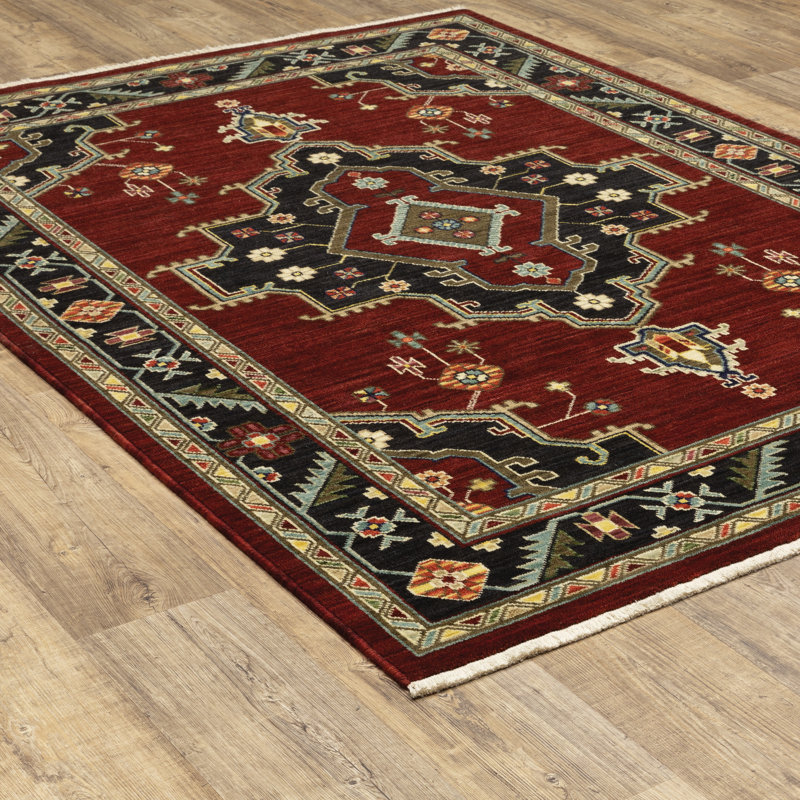Oaklynn Performance Oriental Indoor Rug, Rectangle 3'3" x 5'