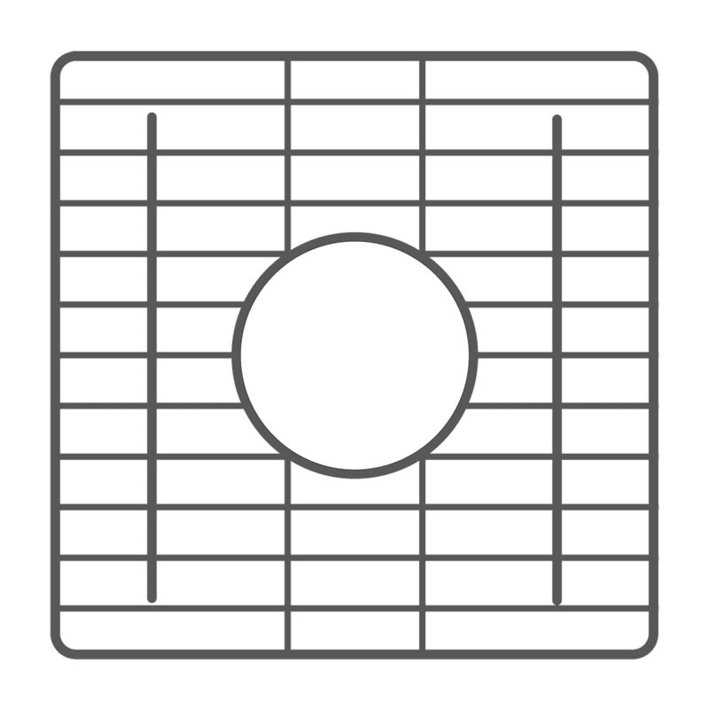 12" Square Bottom Grid in Gunmetal PVD, Gunmetal PVD