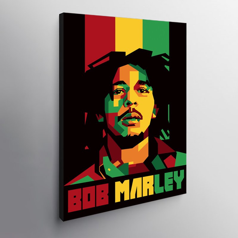 Bob Marley - Wrapped Canvas Print, 31cm H x 21cm W x 4cm D