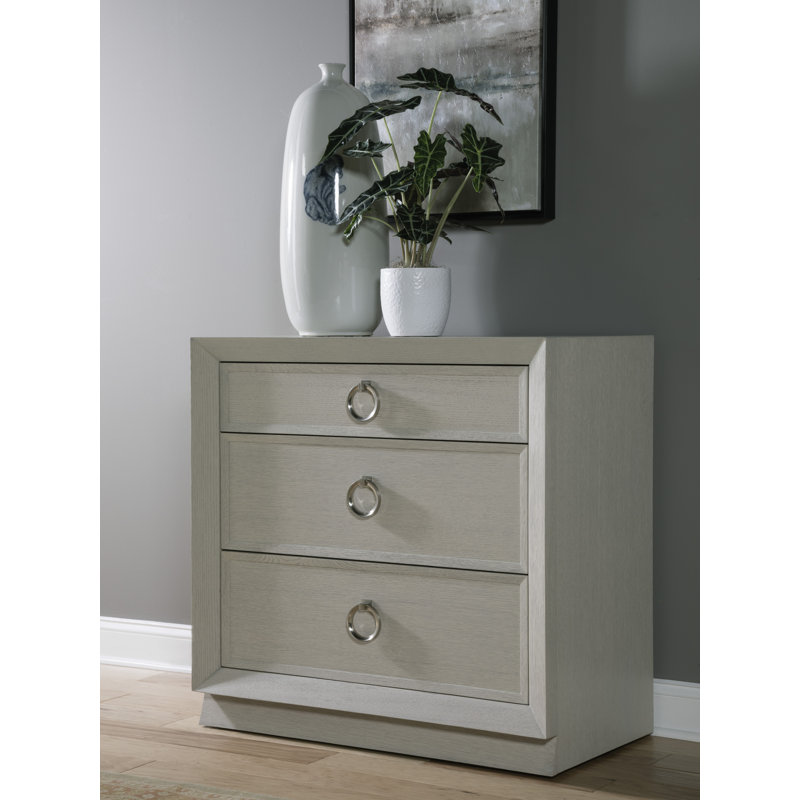 Commode en lin Signature Designs Zeitgeist, Blanc