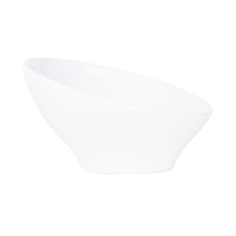 White 18 oz Classic Round Plastic Serving Bowl