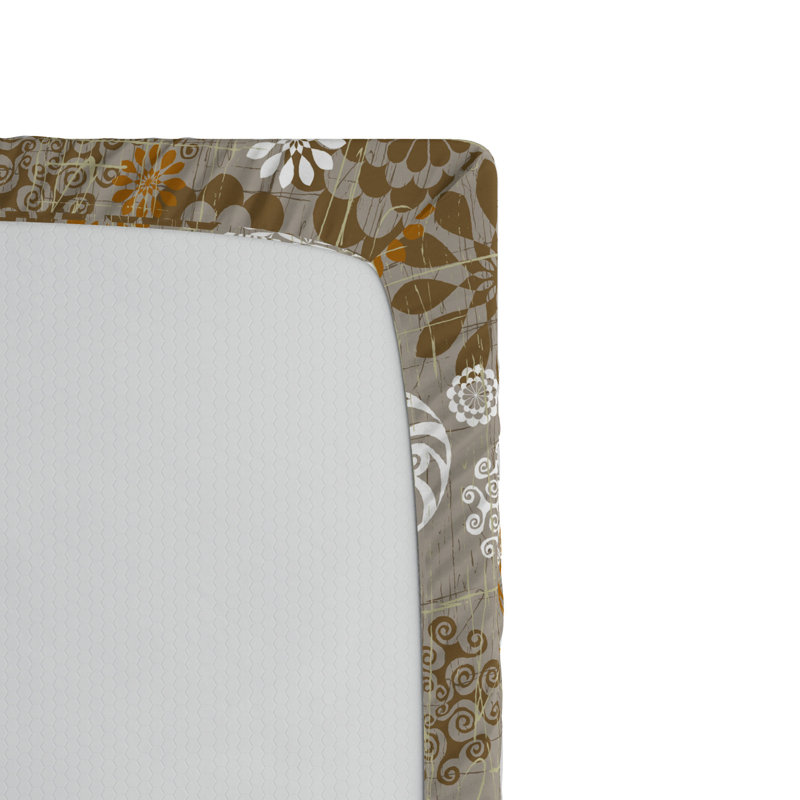 Microfiber Floral Fitted Sheet, Full Fitted Sheet
