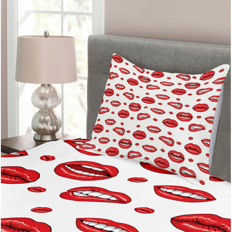 Modern & Contemporary Polyester Coverlet, Twin Coverlet + 1 Sham