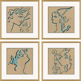 Apollo, Mercury, Zeus, Hera & Zeus Giclee Print by David Phoenix