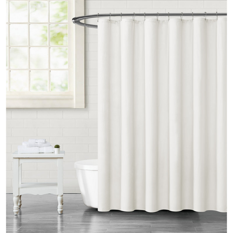 Rideau de douche simple Hoisington, Blanc