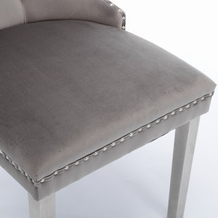 Luxie Set Of 2  Upholstered Dining Chairs With Metal Steel Legs (Set of 2)