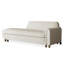 Chaise longue de style nordique en bois massif blanc et velours pour la chambre et le salon-130483445