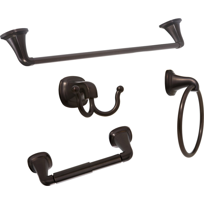 Ensemble de quincaillerie de salle de bain 4 pièces Diana, Bronze huilé